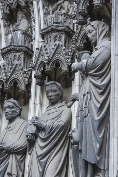 La catedral de Colonia. Detalle de la fachada — Foto de Stock