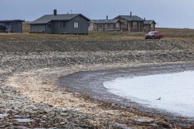 güzel doğal görünümü longyearbyen (svalbard Adası), Norveç