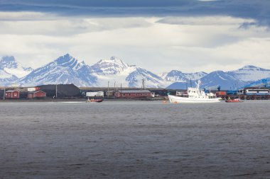 güzel doğal görünümü longyearbyen (svalbard Adası), Norveç