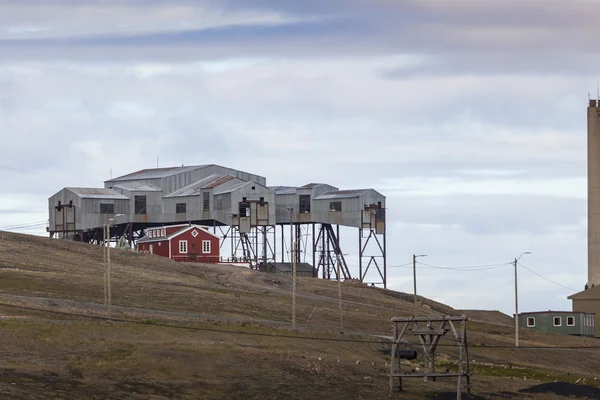 Belle vue panoramique de Longyearbyen (île de Svalbard), Norvège — Photo