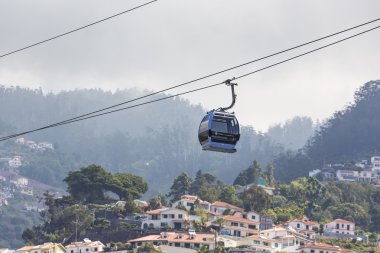 Funchal, Portekiz - 25 Haziran: Cable car Monte üzerinde 25 Haziran 2015 için