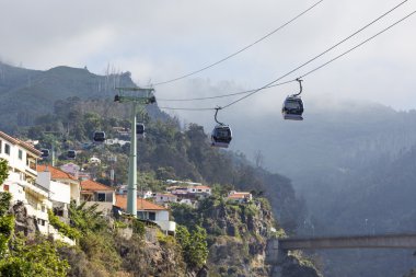 Funchal, Portekiz - 25 Haziran: Cable car Monte üzerinde 25 Haziran 2015 için