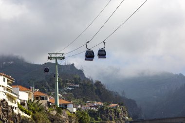 Funchal, Portekiz - 25 Haziran: Cable car Monte üzerinde 25 Haziran 2015 için