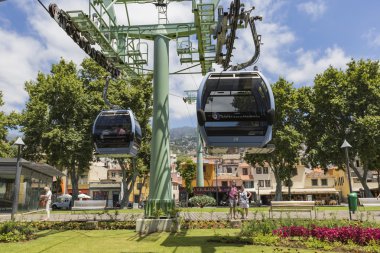Funchal, Portekiz - 25 Haziran: Cable car Monte üzerinde 25 Haziran 2015 için