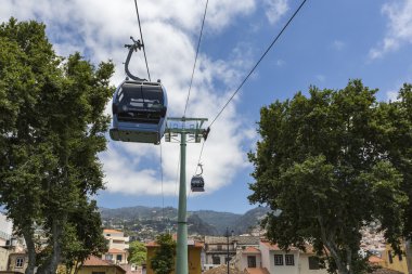 Funchal, Portekiz - 25 Haziran: Cable car Monte üzerinde 25 Haziran 2015 için