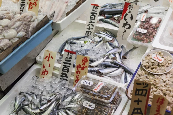 Tsukiji Vismarkt, japan. — Stockfoto