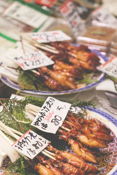 Fiskmarknaden Tsukiji, japan. — Stockfoto