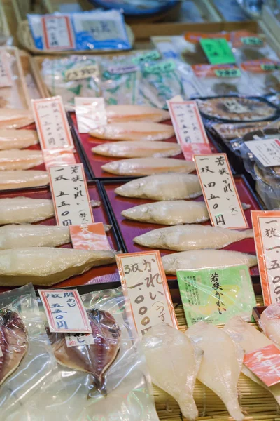 Mercado de peixe de Tsukiji, Japão . — Fotografia de Stock