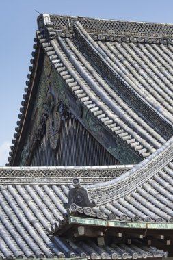 Ninomaru Palace çatı, Kyoto Nijo Kalesi: Kyoto, Japan.