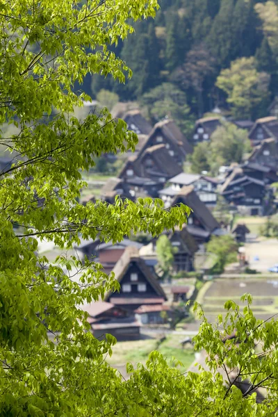 传统和历史日本村町-白川方明 — 图库照片