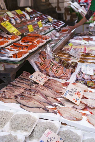 Mercado de peixe de Tsukiji, Japão . — Fotografia de Stock