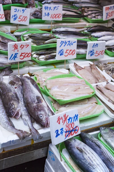 Tsukiji Vismarkt, japan. — Stockfoto