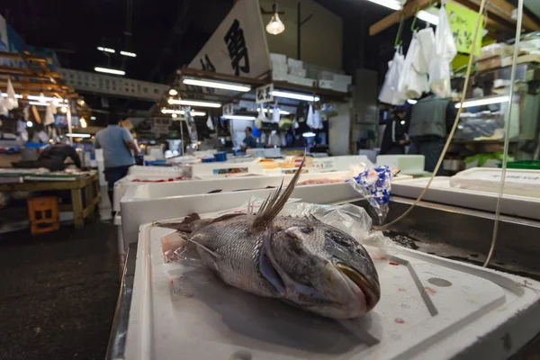 TÓQUIO - MAIO 11: Compradores visitam o Mercado de Peixes de Tsukiji em 11 de maio, 20 — Fotografia de Stock