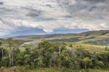 Bulutlar, Venezuela, Latin Amerika ile Tablemountain Roraima.