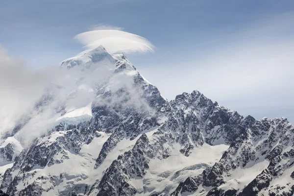 Majestic Mount Cook, Aoraki / Parque Nacional Mount Cook — Fotografia de Stock