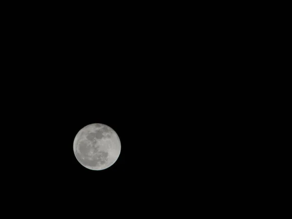 Luna Llena Aislada Sobre Fondo Oscuro Fotografía Espacial — Foto de Stock