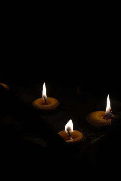 Geleneksel Chiang Mai Tayland Phang Prateep Şamdanı Mum Işığı Loy — Stok fotoğraf