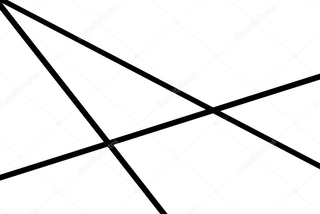 Black straight lines pattern isolated on white background.