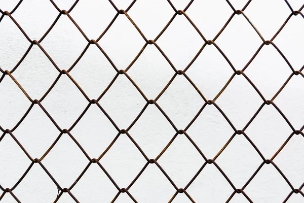 Abstract steel grating mesh pattern on white background for backdrop