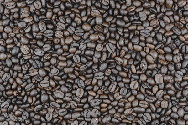 Top View Roasted Coffee Beans Background — Stock Photo, Image