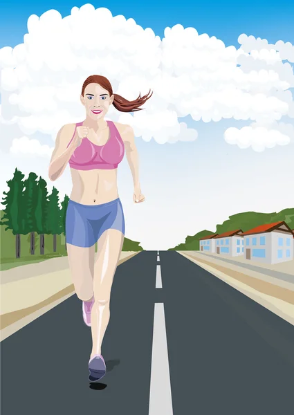 Les femmes courir — Image vectorielle