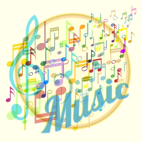 Color music poster — Stock Vector