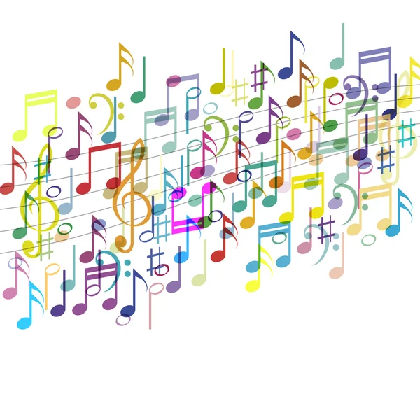 Color music note — Stock Vector