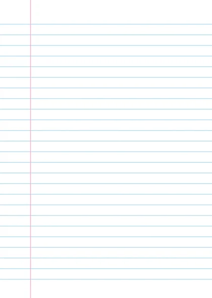 Bir defter çizgili kağıt
