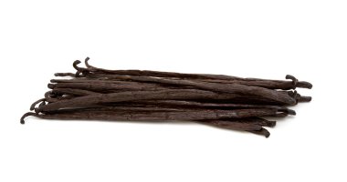 vanilya beyaz zemin üzerine izole fasulye