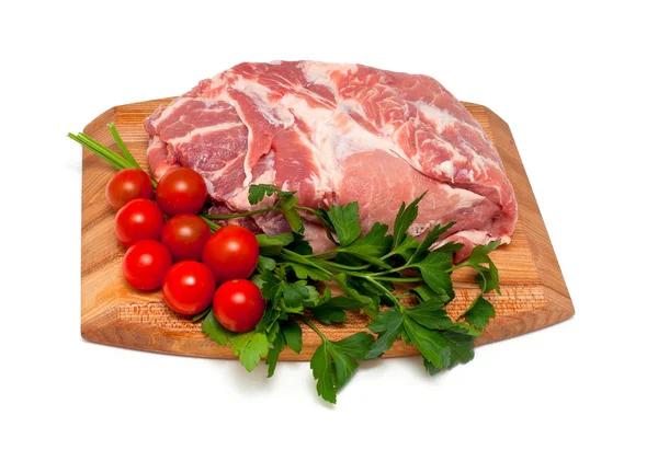 Carne fresca de porco crua — Fotografia de Stock