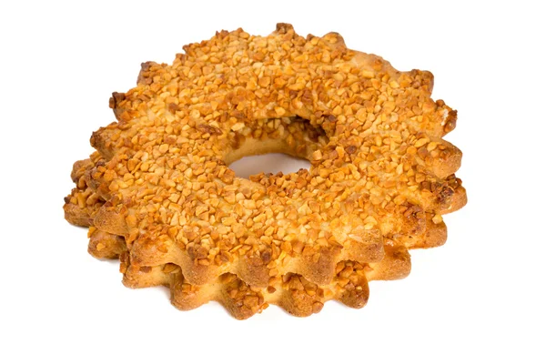 Кольцо печенье с арахисом на вершине — стоковое фото