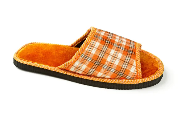 Oranje slippers geïsoleerd op wit — Stockfoto