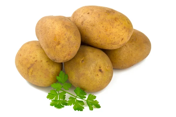 Patate mature isolate su bianco — Foto Stock