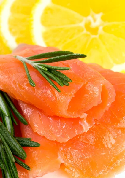 Smoked salmon background — Stock Photo, Image