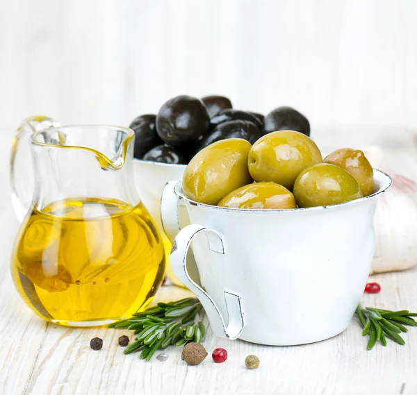 Olive verdi e nere — Foto Stock