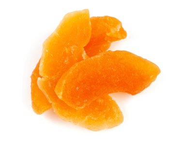 Beyaz arka plan üzerinde izole kurutulmuş kavun