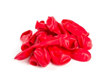 beyaz izole sönük kırmızı Hava balonlar