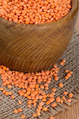 Kırmızı mercimek yakın çekim