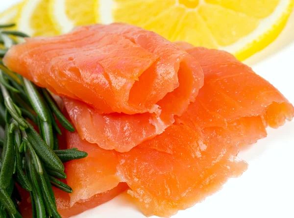 Smoked salmon  close up — Stock Photo, Image