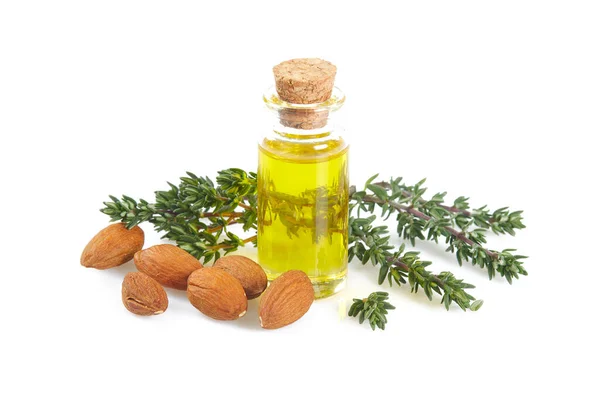 Almond Thyme Oil White — Stock Photo, Image