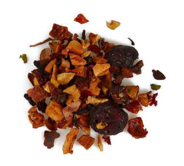 meyve çayı beyaz arka planda izole edilmiş.