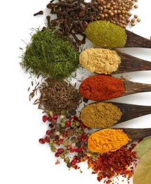 farklı baharatlar yemek arka planı