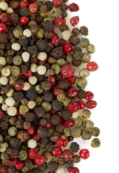 Color Peppercorns Isolated White Background — Stock Photo, Image