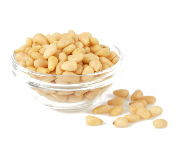 pine nuts isolated on white background