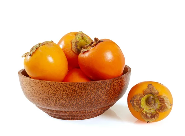 Persimmons Isolated White Background — Stock Photo, Image