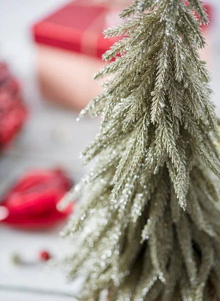 Όμορφο Διακοσμητικό Χριστουγεννιάτικο Δέντρο — Φωτογραφία Αρχείου
