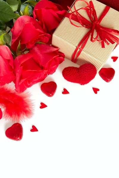 Decoraciones Del Día San Valentín Aisladas Sobre Fondo Blanco —  Fotos de Stock