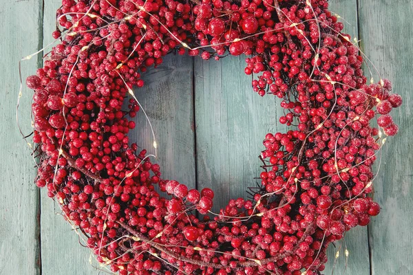 Beautiful Red Berry Breath Christmas Decoration — Stock Photo, Image