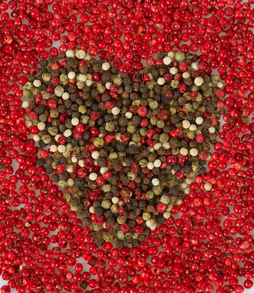 Røde Pepperkorn Isolert Hvit Bakgrunn – stockfoto