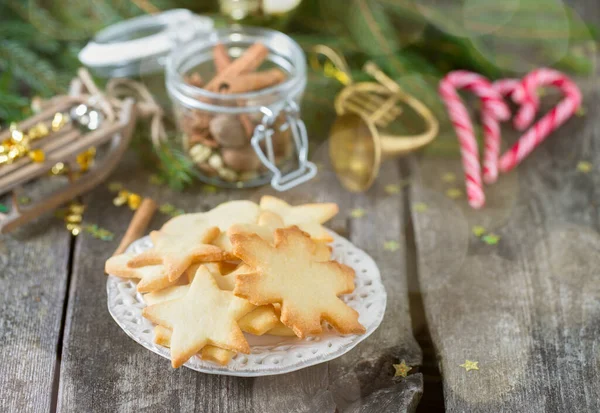 Galletas Navidad Horneadas Casa — Foto de Stock